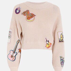 Zimmermann Concert Patches Sweater in Cream